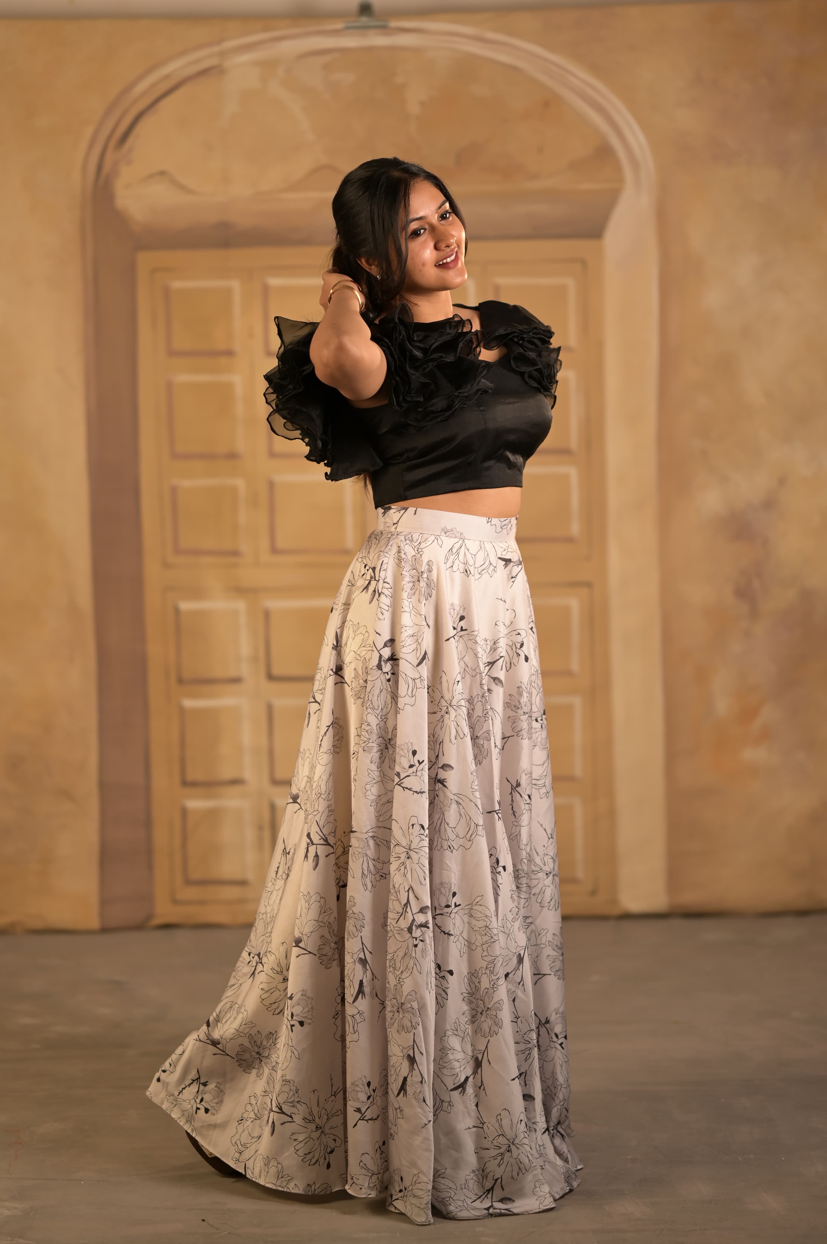 Yukti - Designer Croptop and Skirt