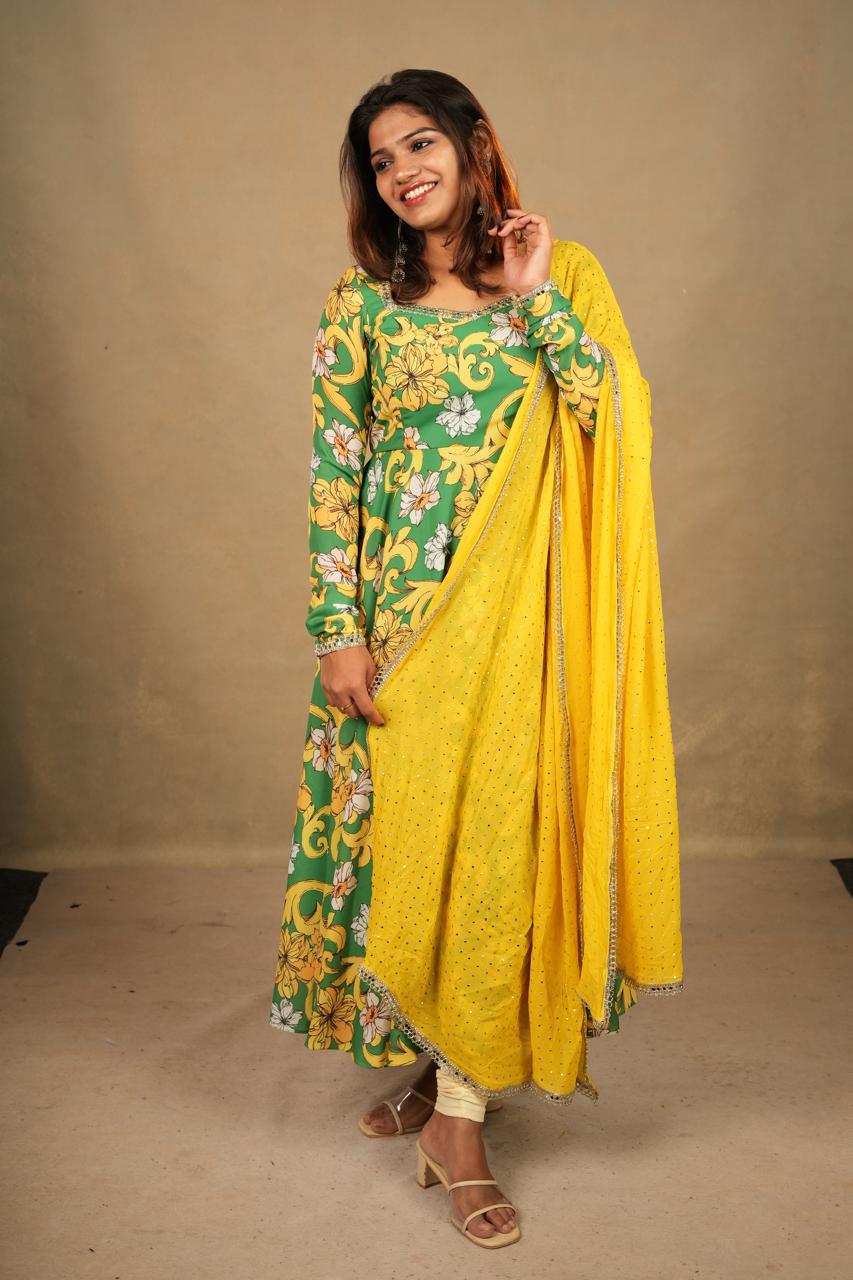 Indhu - Floral Anarkali
