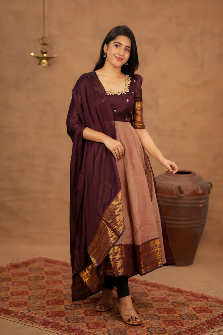 Meenakshi - Premium Cotton Anarkali