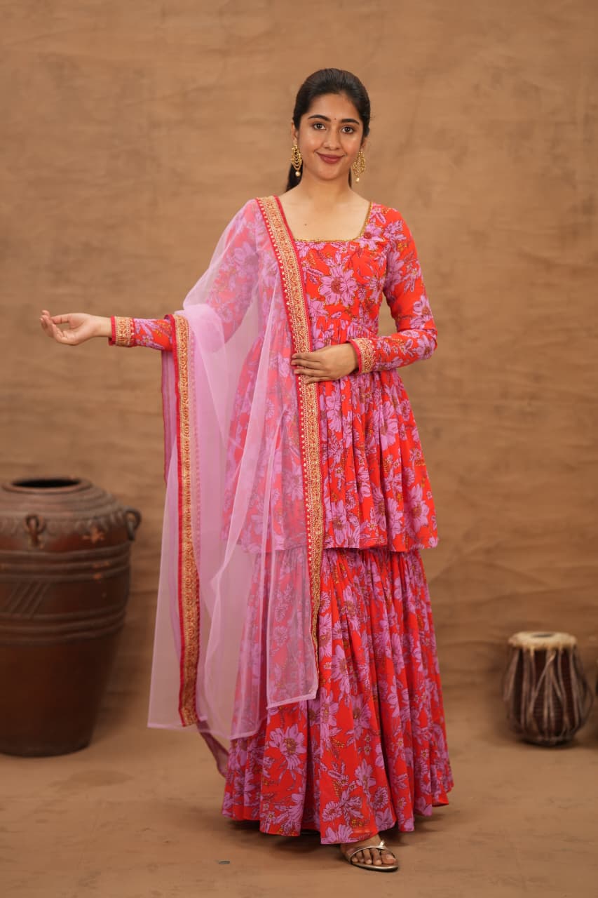 Mahimaa - Floral Sharara Set
