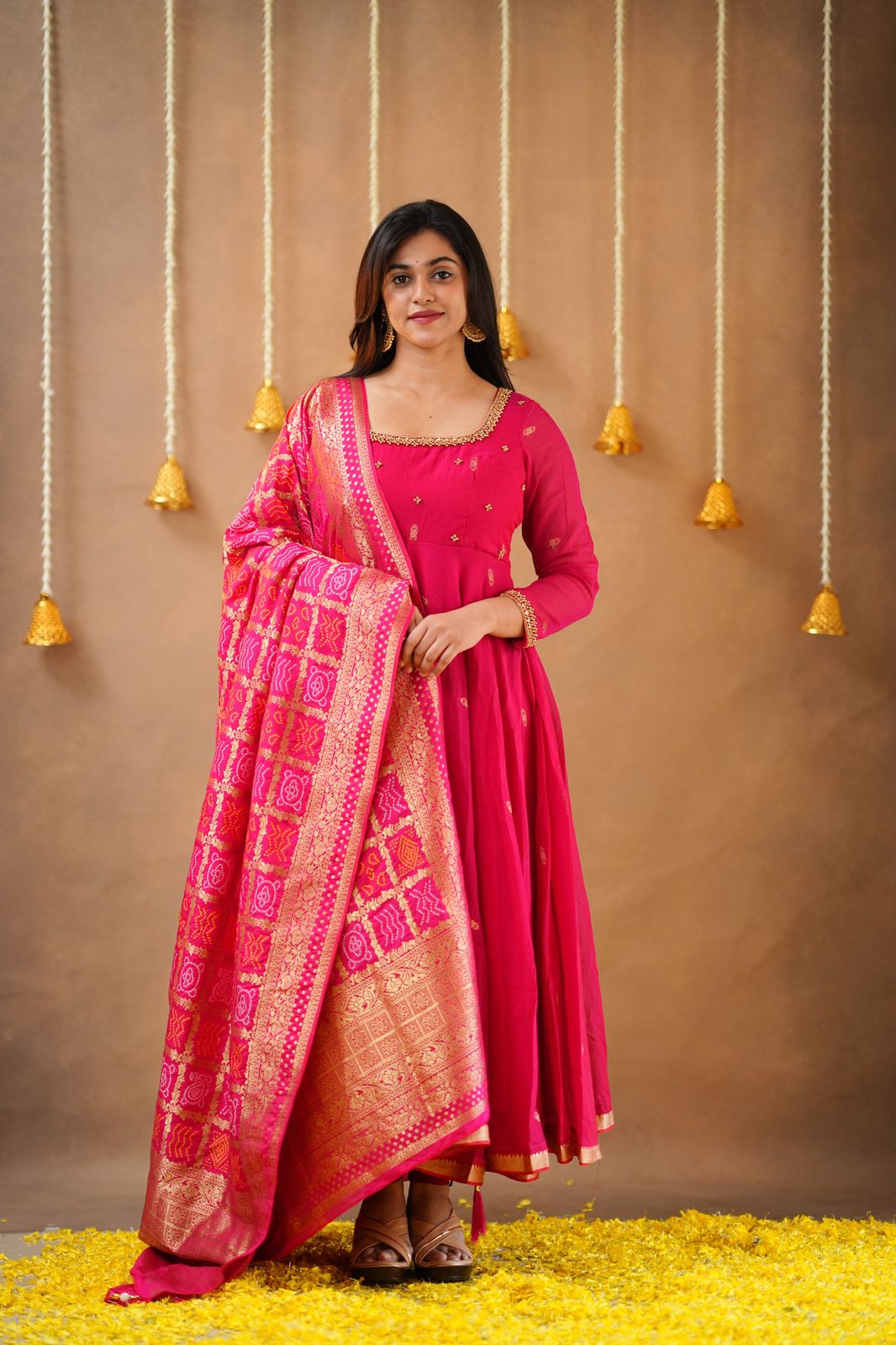Vishnu - Premium Narayanapet Cotton Anarkali