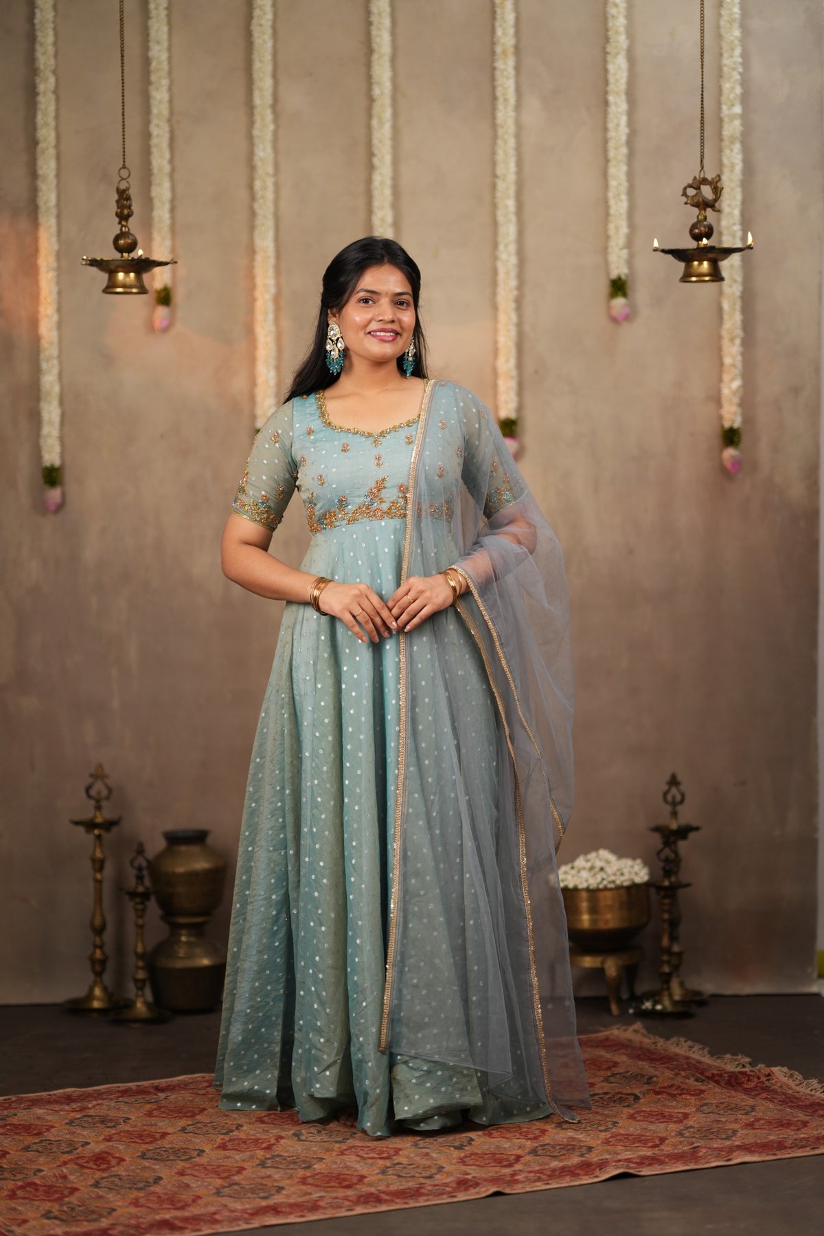 Chandra - Premium Butti Designer Anarkali