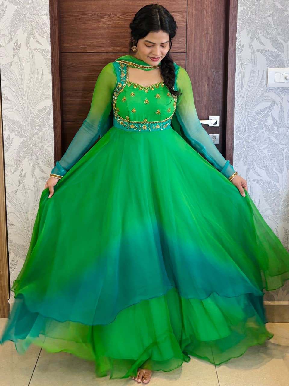 Vaamika Premium Designer Ombre Anarkali