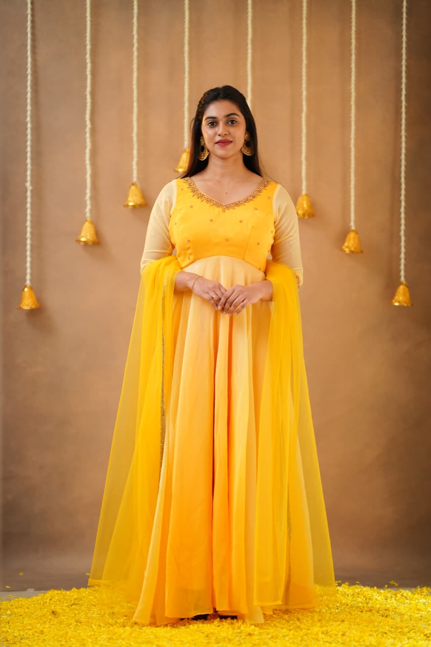 Manjuri - Premium Ombre Designer Anarkali