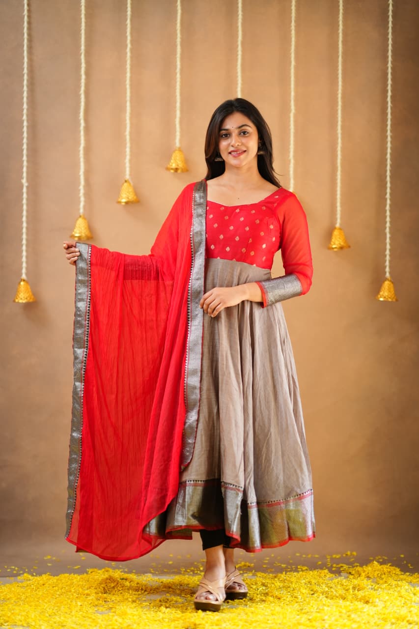 Thurka - Premium Narayanapet Cotton Anarkali