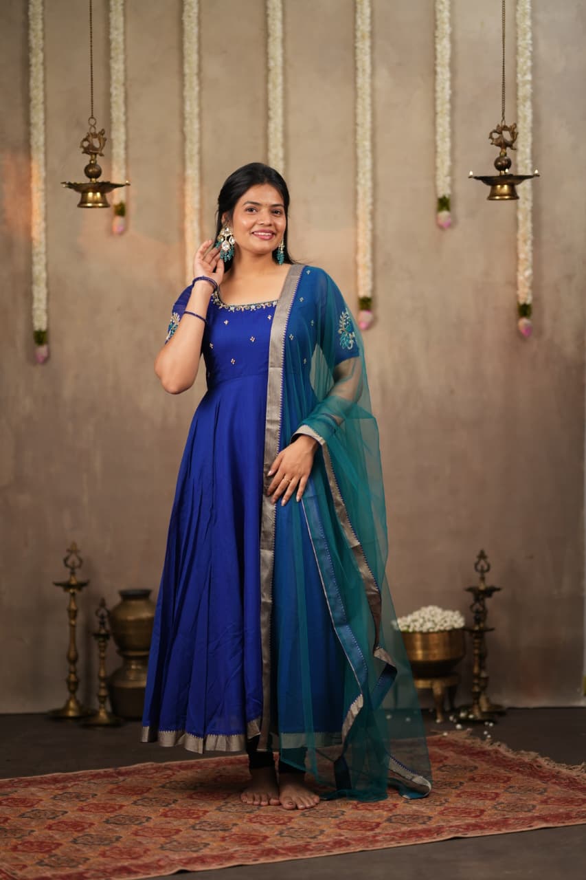 Yazhini Series - Premium Handloom Anarkali