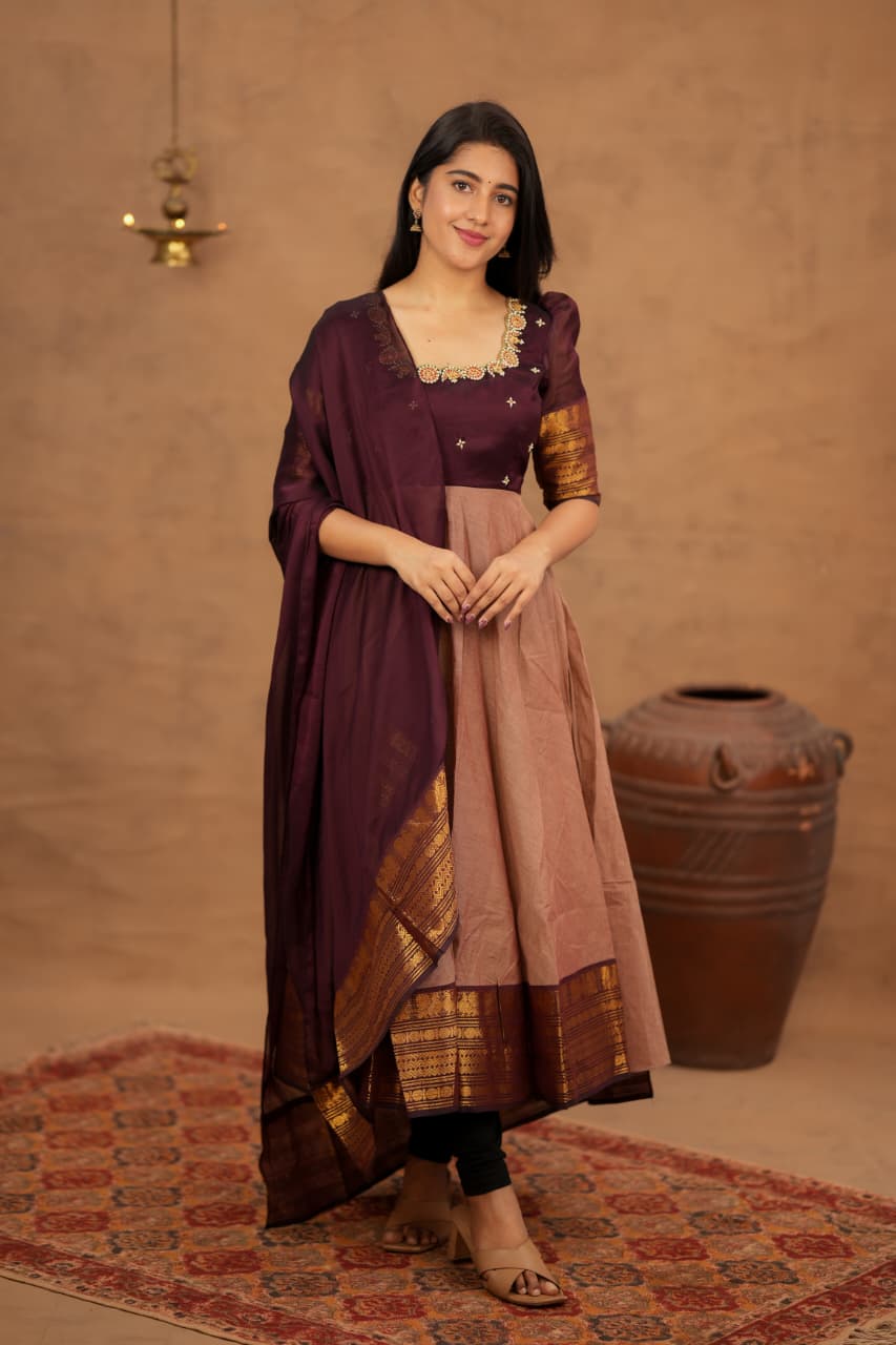 Meenakshi - Premium Cotton Anarkali