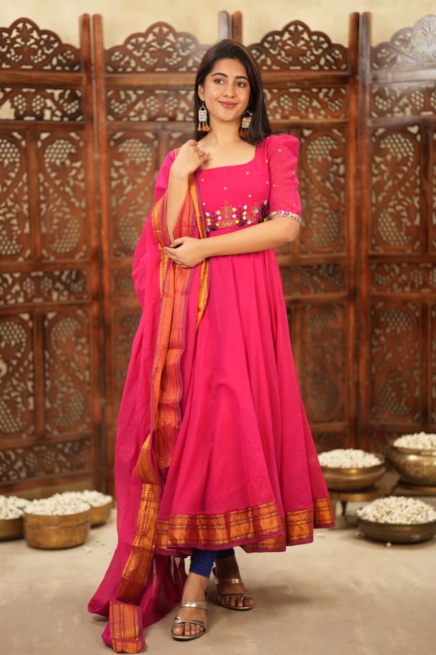 Valli - Pure Cotton Anarkali