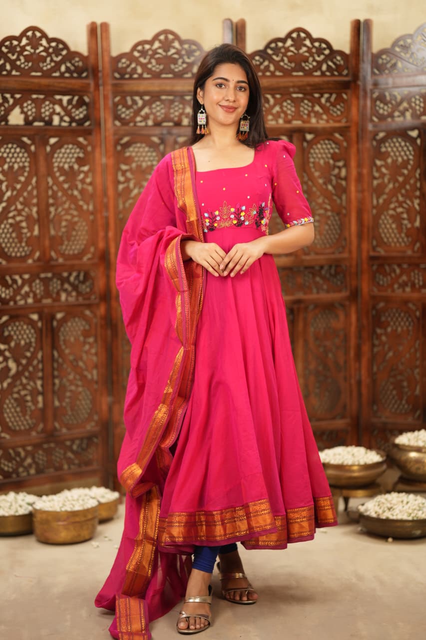 Valli - Pure Cotton Anarkali