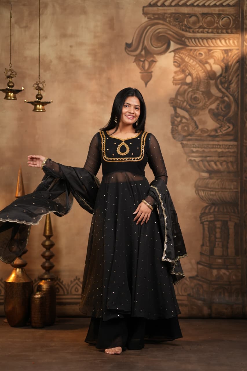 Liyana - Premium Georgette Butti Palazzo set
