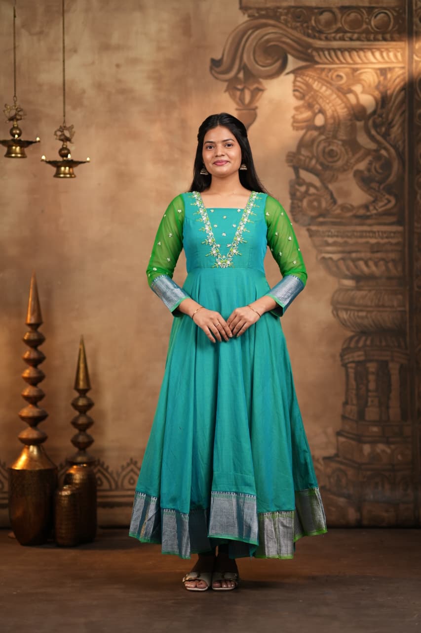 Devika Pure Narayanapet Cotton Anarkali