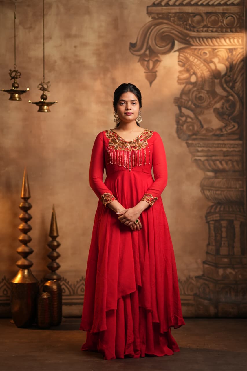 Varshini - Premium Fendy Crush Designer Anarkali