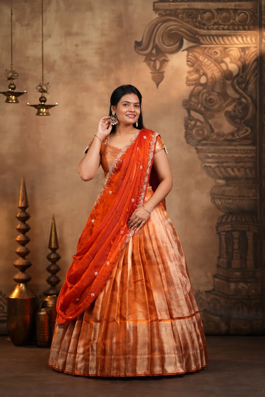 Ashwini - Premium Designer Banarasi Tissue Lehanga