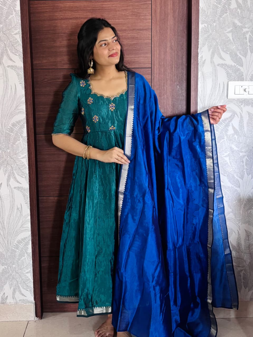 Deepa Pure Mangalagiri Designer Anarkali