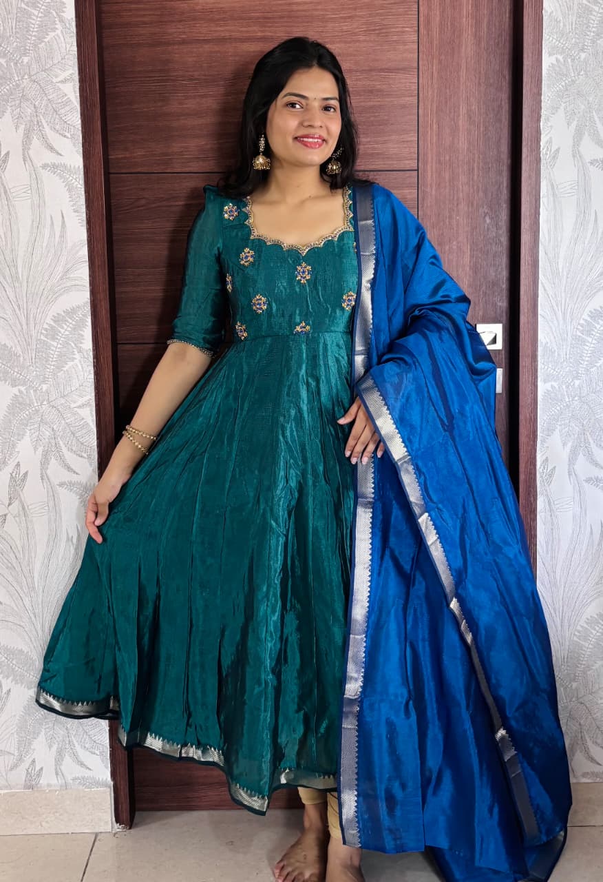 Deepa Pure Mangalagiri Designer Anarkali