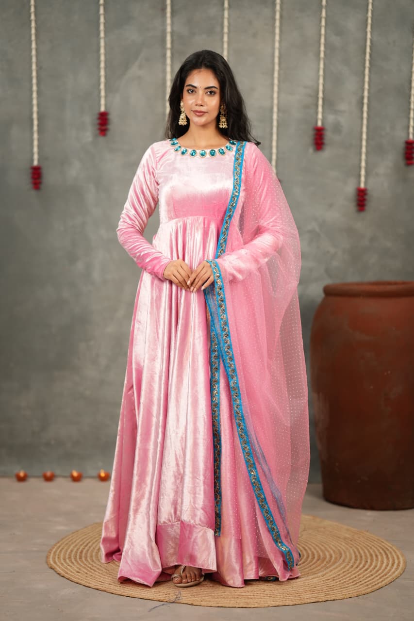 Nithila - Premium Designer Velvet Anarkali