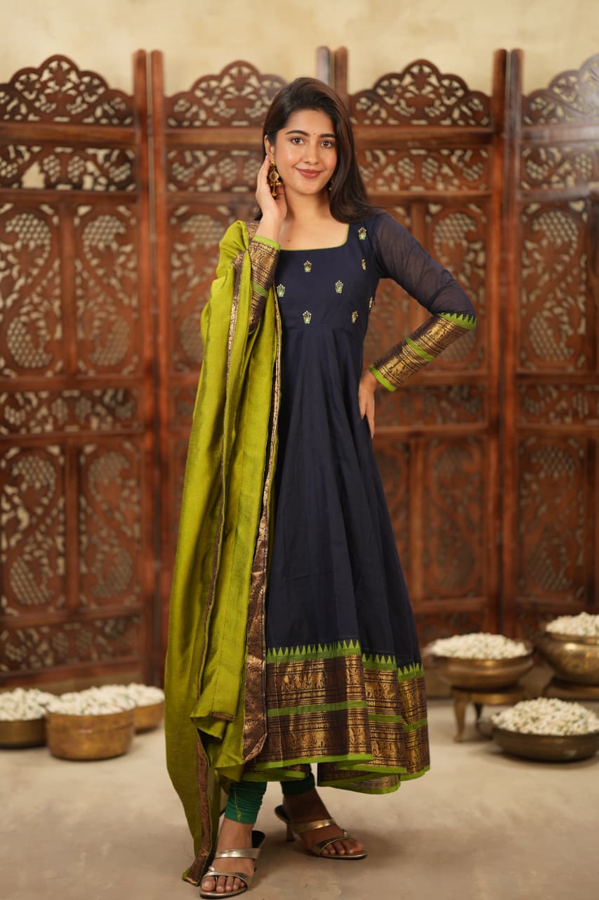 Thulasi - Premium Cotton Anarkali